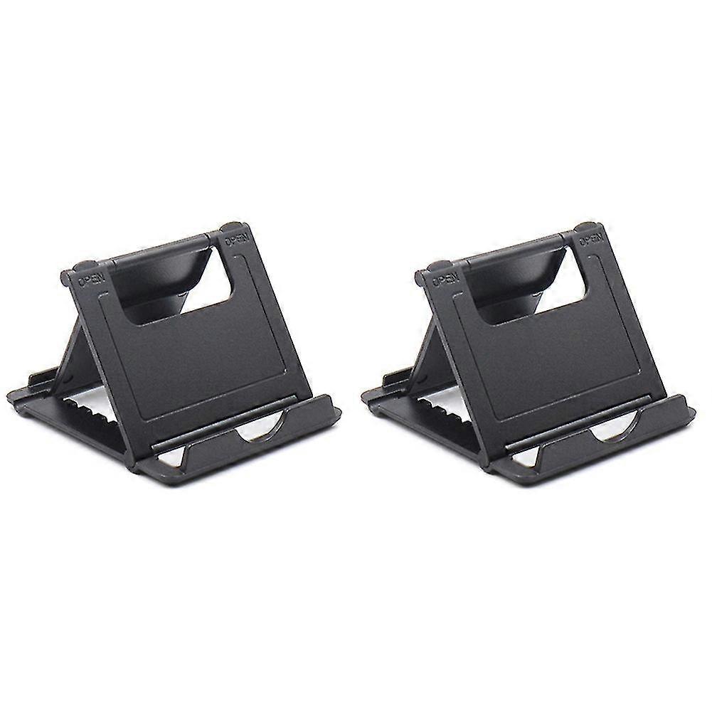 2x Tablet Stand Desktop Support Portable Double Folding Stand Geeignet für Ipad Tablet Stand Schwarz