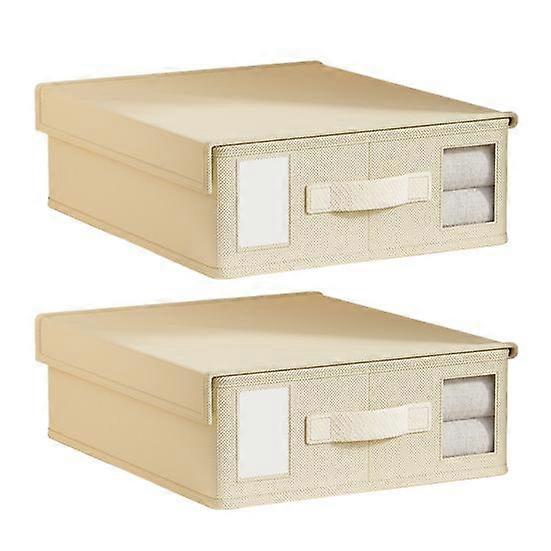 Storage Box with Visible Window And Handle Large Capacity Zipper Sheet Organizer
