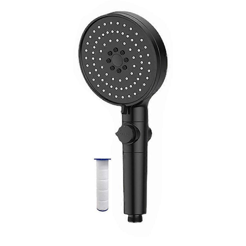 Multi-Settings Black Shower Head for Enhanced Pressure