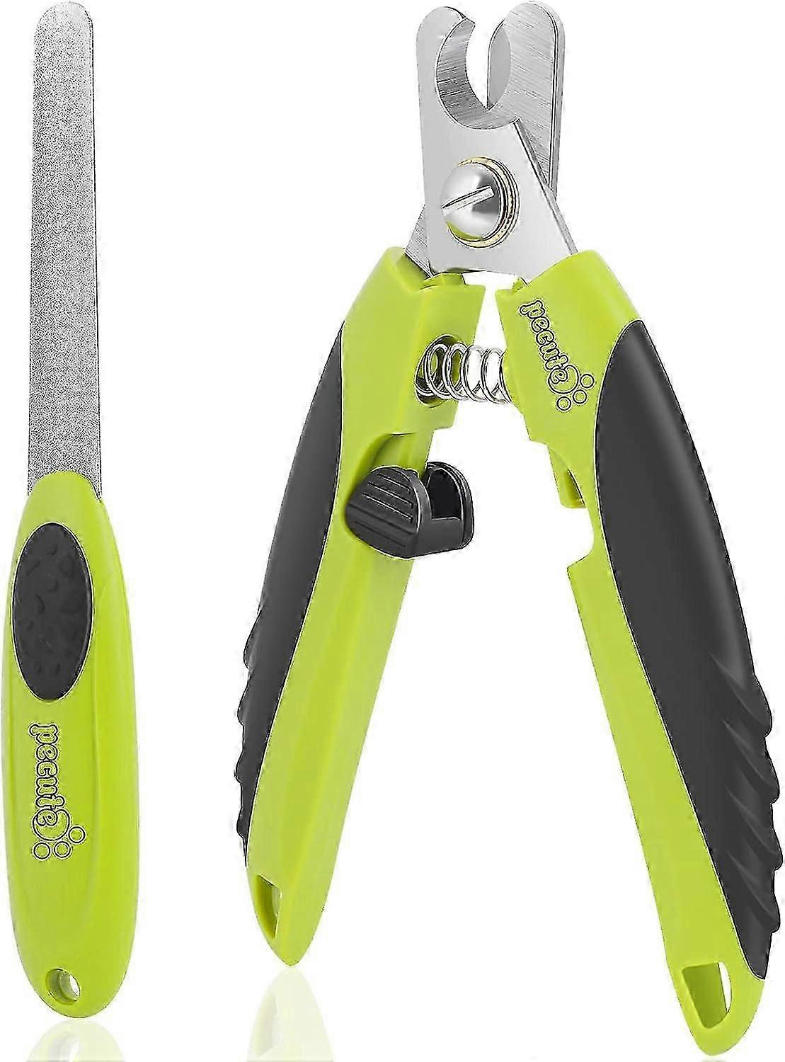 Pecute 2 في 1 القط أظافر ماكينة قص الأظافر ، مخلب المقص مع ملف الأظافر ، مقص أظافر الاحترافي والآمن ، للكلاب الكبيرة والمتوسطة والصغيرةالقططNEW2