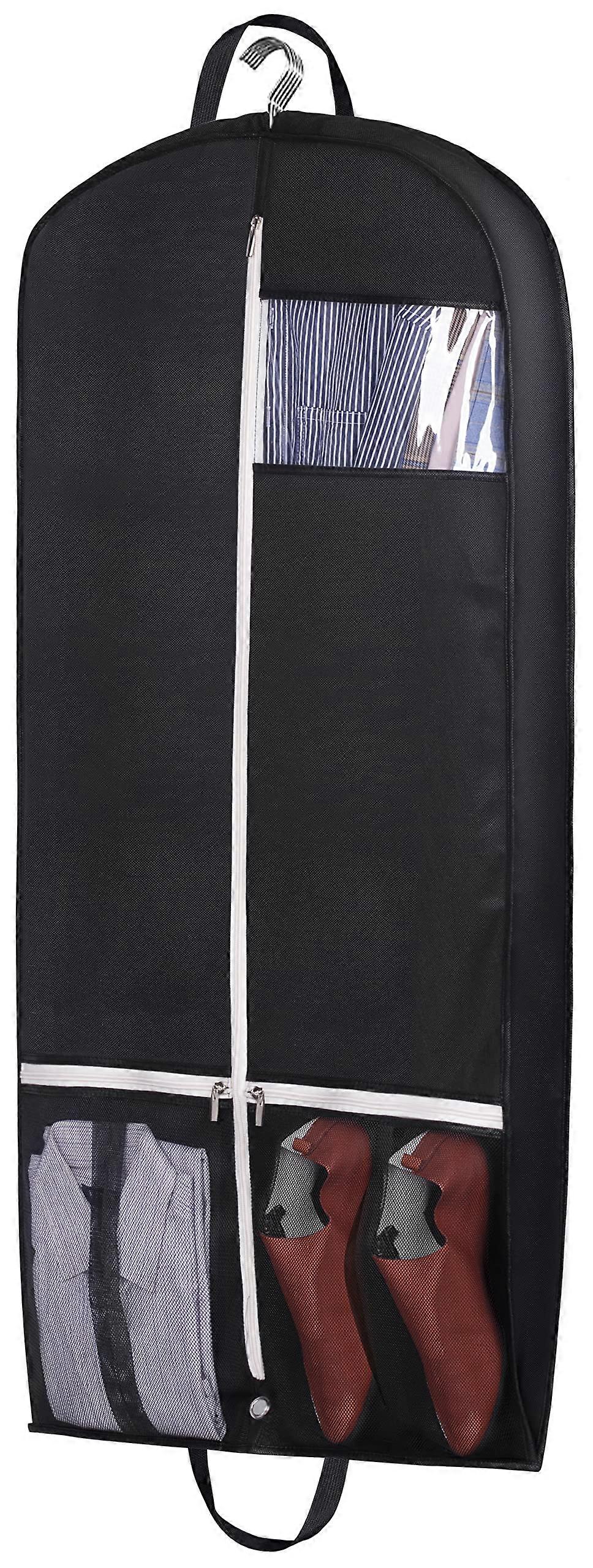 43'' Breathable Garment Bags for Travel, with Two Mesh Pockets for Men