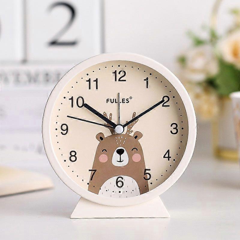 Simple creative mute student with cute children's bedside clock small alarm clock desk clock