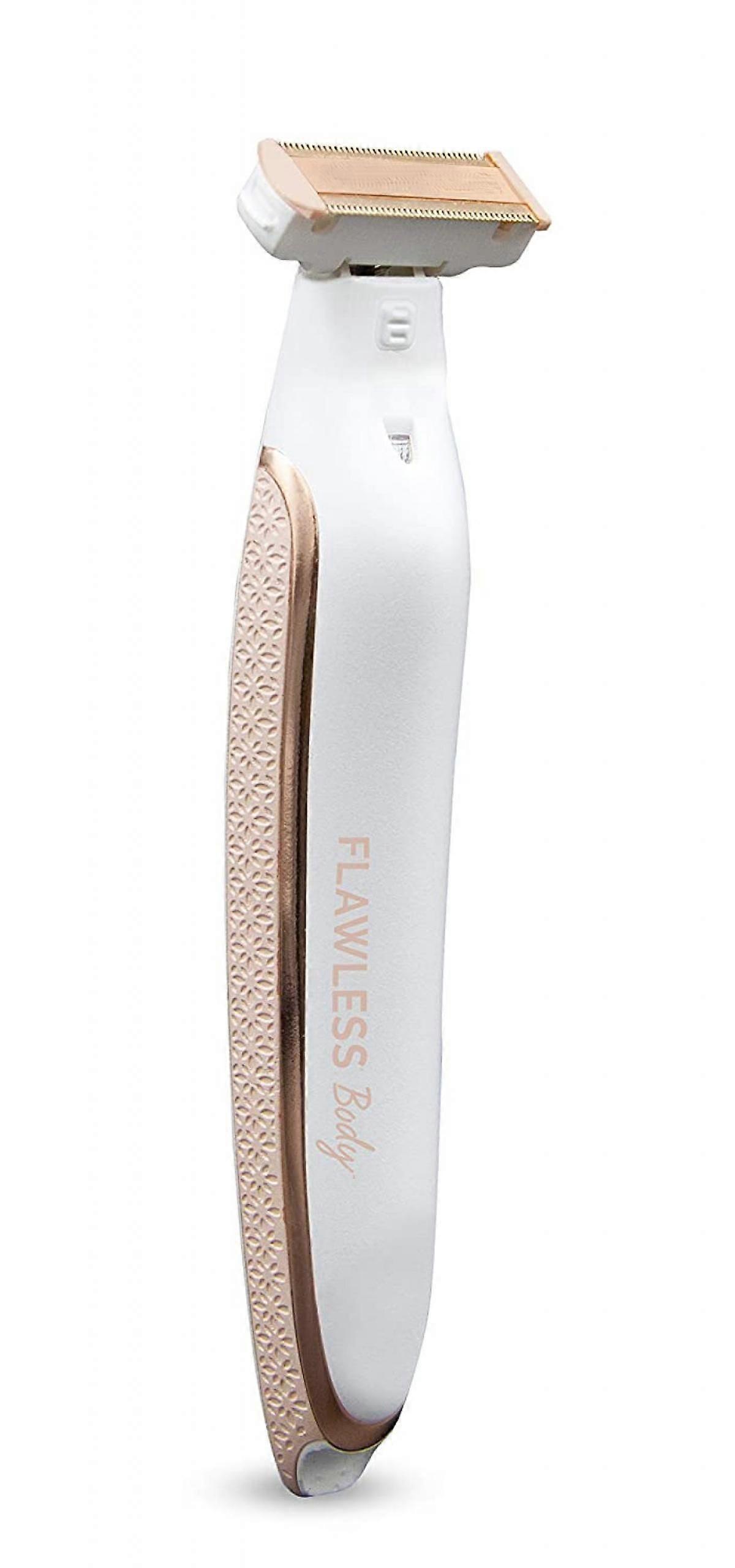 JUSCH Flawless Body Rechargeable Ladies Shaver and Trimmer, White/Rose Gold
