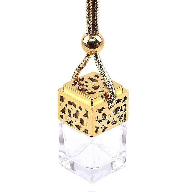 Empty Glass Bottle Car Hanging Perfume Rearview Mirror Ornament Air Freshener For Essential Oils Diffuser Fragrance Car-Styling