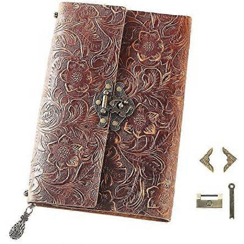Antique Handmade Leather Bound Journal - Writing Notebook for Daily Use fast