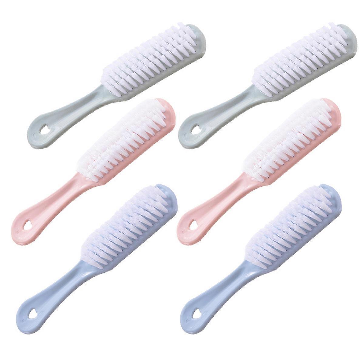 Boot Brush Comfortable Plastic Handle Clothes Cleaner Shoes Scrubbing Soft Cleaning Brush （2 Pack)