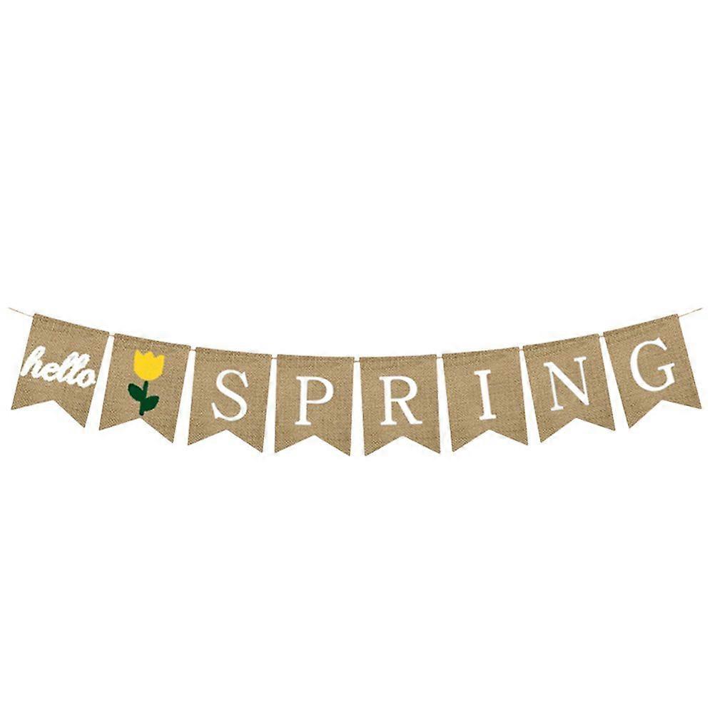 1pc Hello Spring Party Swallowtail Hanging Banner Party Scenes Hanging Ornament