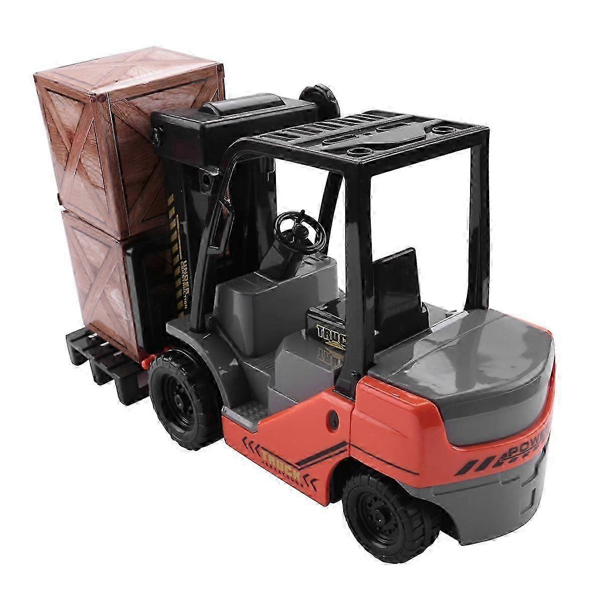 1:22 Skala Pneumatyczny wózek widłowy z wózkiem ciernym z paletą Warehouse Truck Model pojazdu Toy