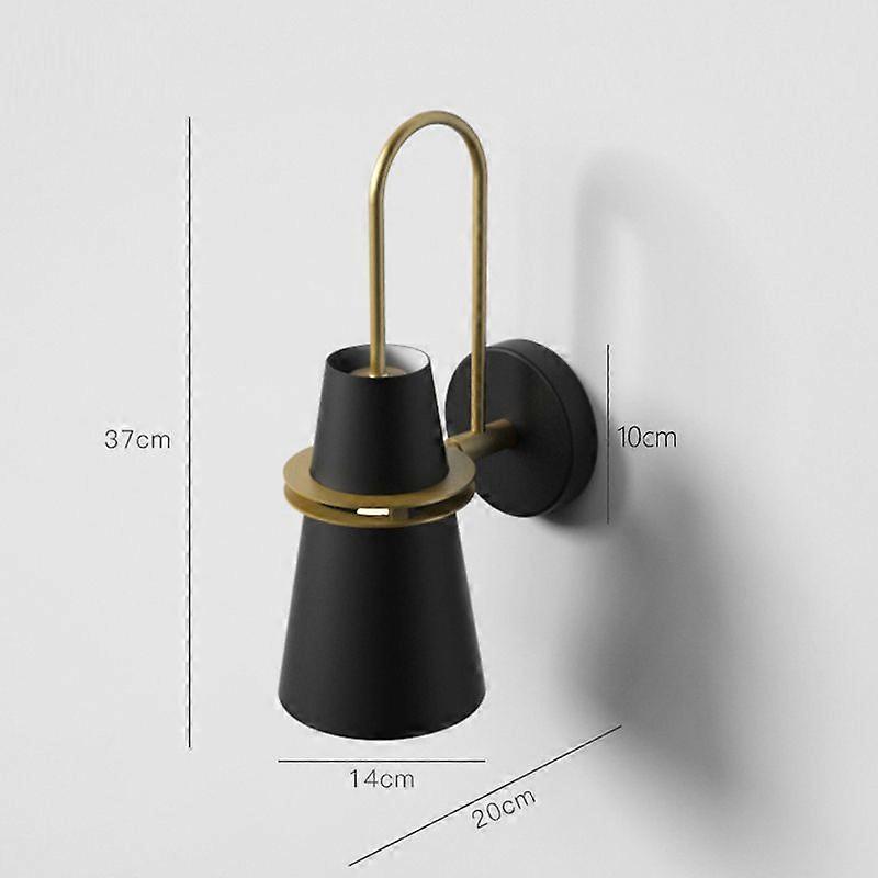 מנורות קיר מודרניות חדר שינה הוביל גוף תאורה נורדי מקורה מראה אור לסלון ביתי תפאורה אהיל ברזל שחור כחול