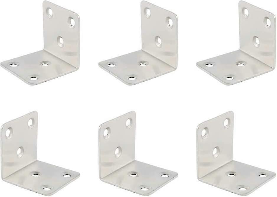 6pcs Acsergery Gift Reinforced Angle Connector Bracket Right Angle Shelf Support