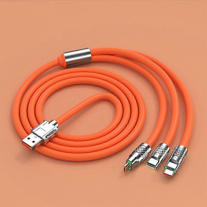 2025 3in1 6A 120W USB Type C Cable For Lighting USB A To Type-C 8-pin Micro USB Cable