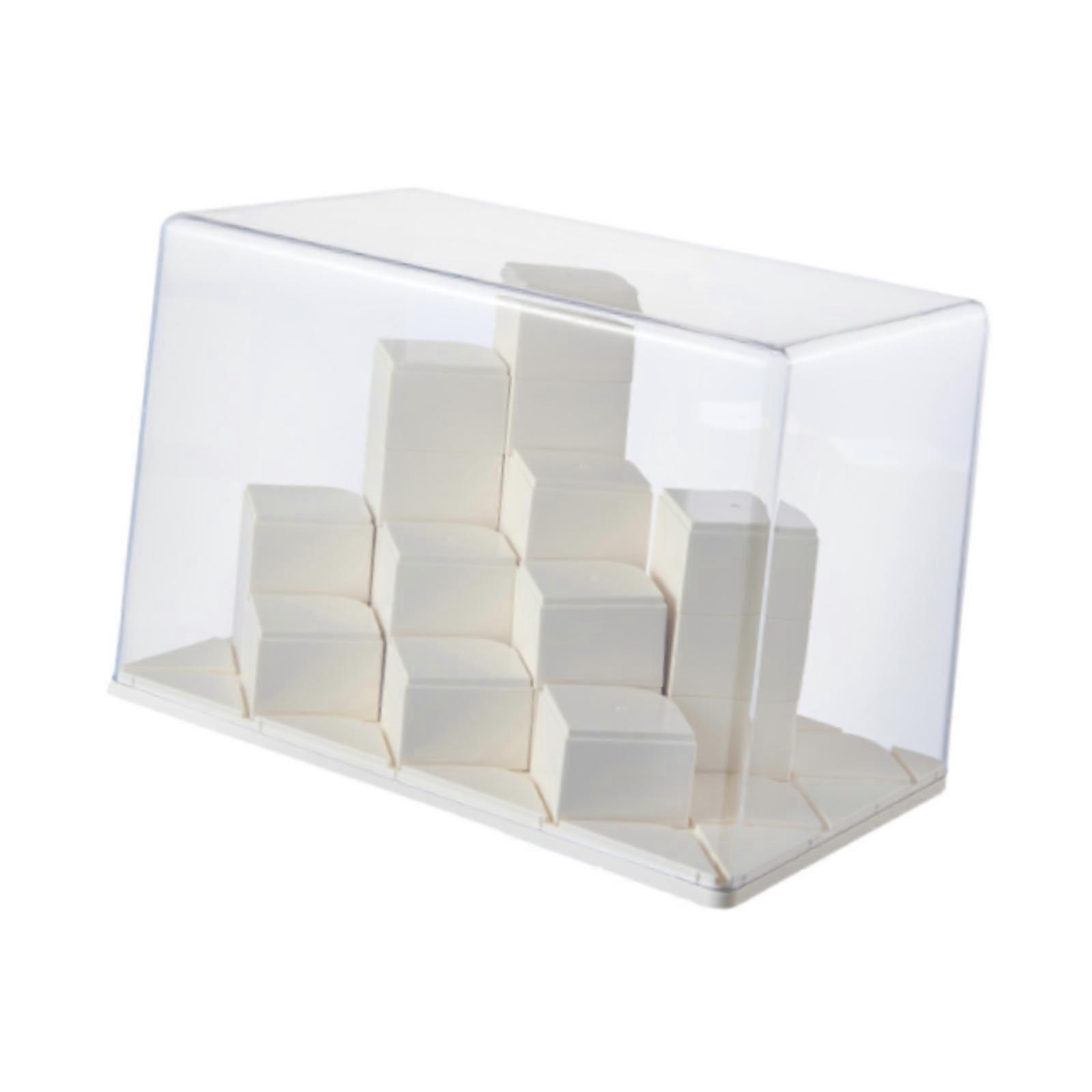 Figures Display Storage Case 24Pcs Bricks Protection Box Clear Display Case