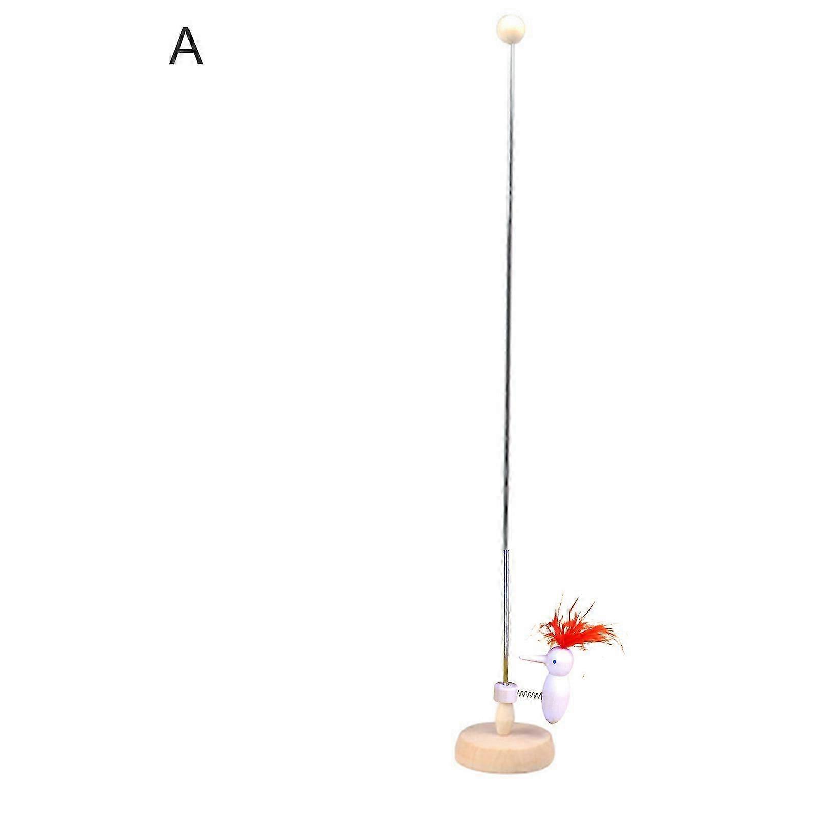 Haloppe Woodpecker Toy Funny Elastic Educational Spring Wooden Woodpecker Toy For Kids