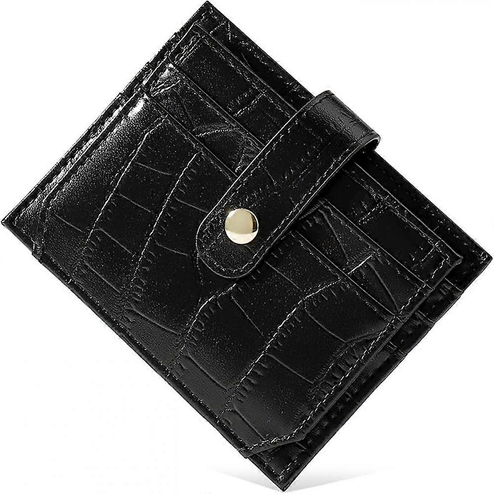Women minimalist card holder small wallet PU leather card holder with multiple compartments small wallet 9 x 11.5 x 2 cm