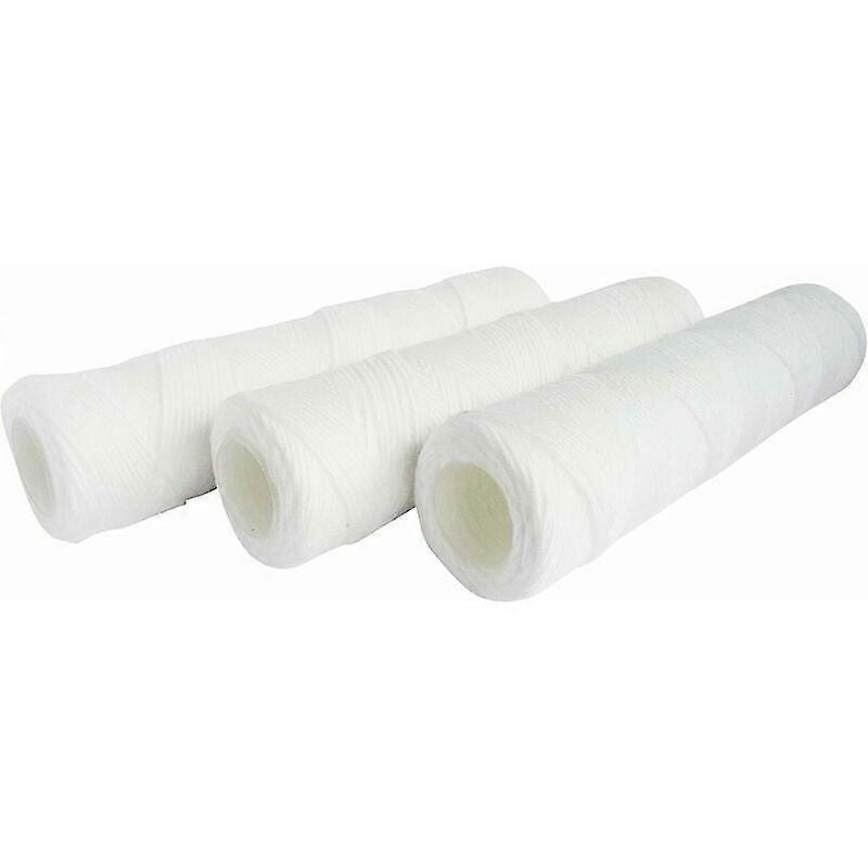 Pack of 3 Bobbin-Wound Water Filter Cartridges – Sediment Filtration up to 25 Microns – Universal Standard Size