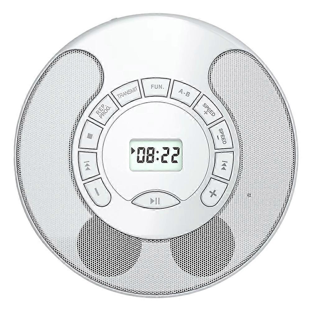 New Portable CD Player, USB Player, Dual Stereo Speakers,White