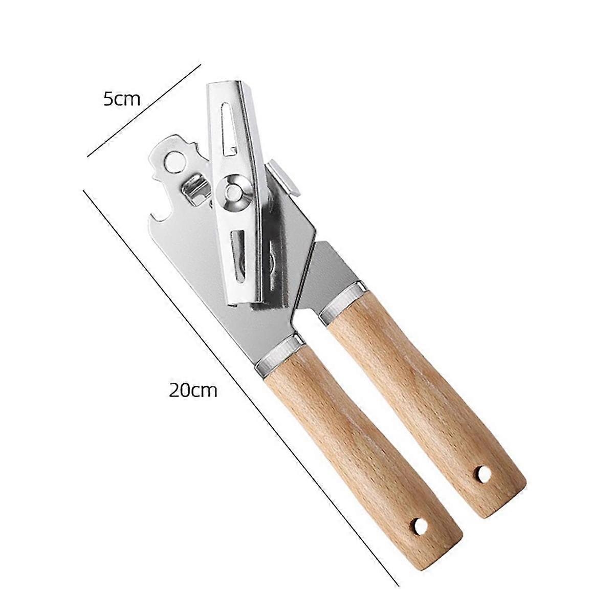 Metal Can Opener Manual with wooden handle, Hand Can Opener