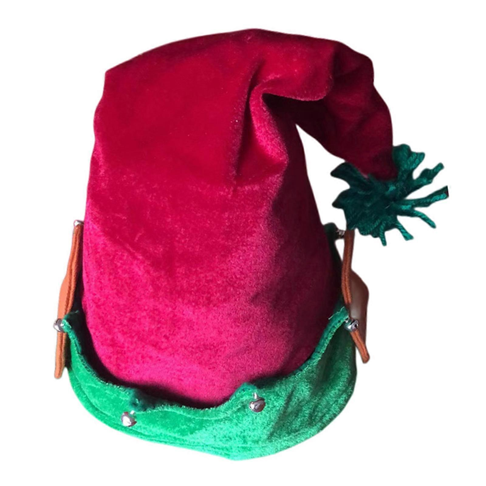 Elfe de Noël pour enfant Jeu de rôle Noël Habillage de Noël Nain Chapeau Noël Habillage Costume Accessoire pour enfants Rouge