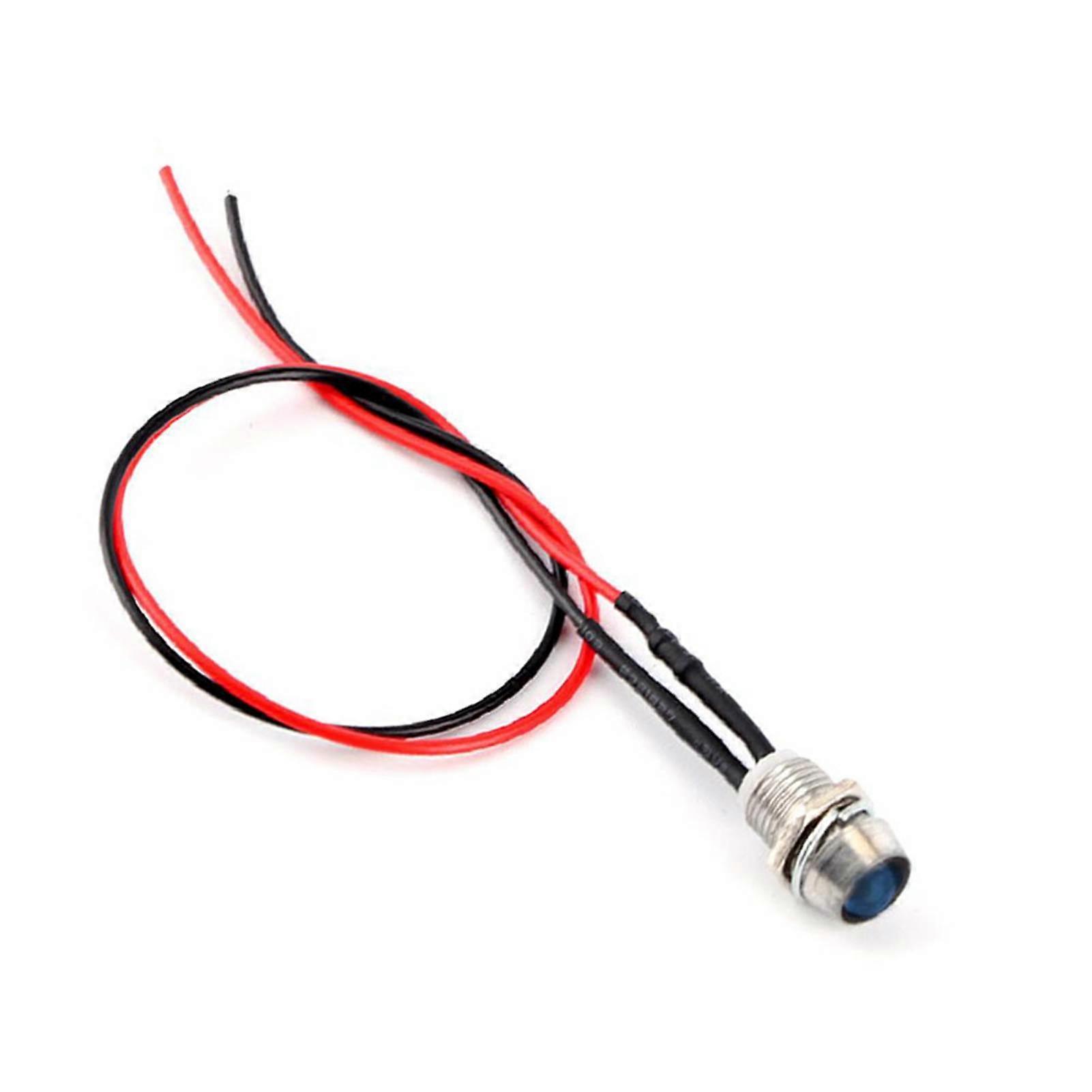 Dash warning light for van 12v 8mm LED panel indicator blue