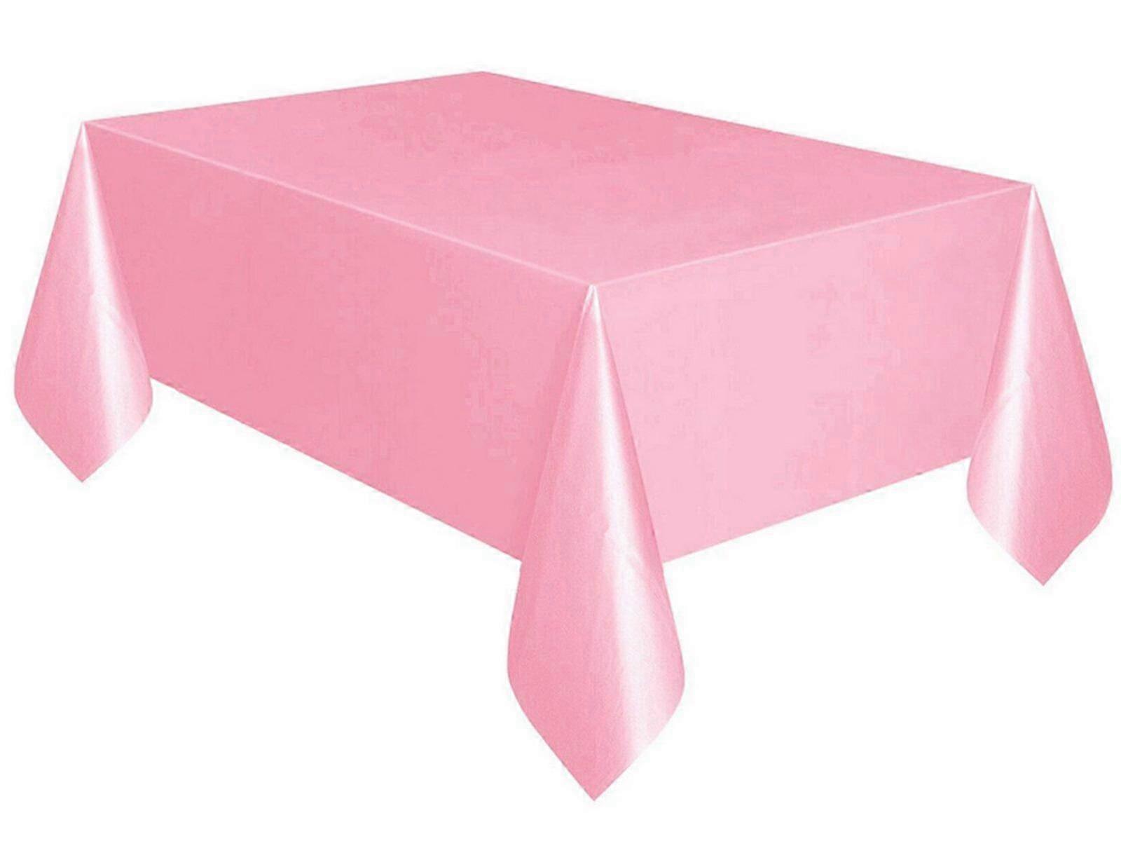 5Pcs Disposable Rectangle Plastic Table Cloth Party Wedding Table Cover Pink