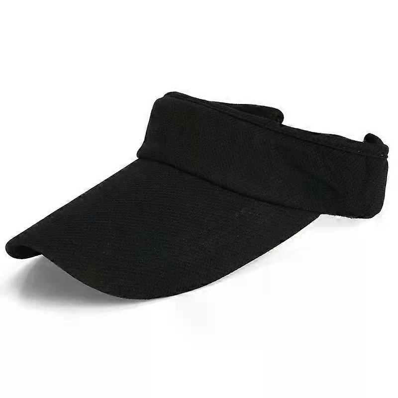 Chapeaux de pare-soleil d'été pour femmes Visières longues Vides Top Vide Protection solaire UV Casquettes solides Casquette de visière de sport pour hommes Pas cher