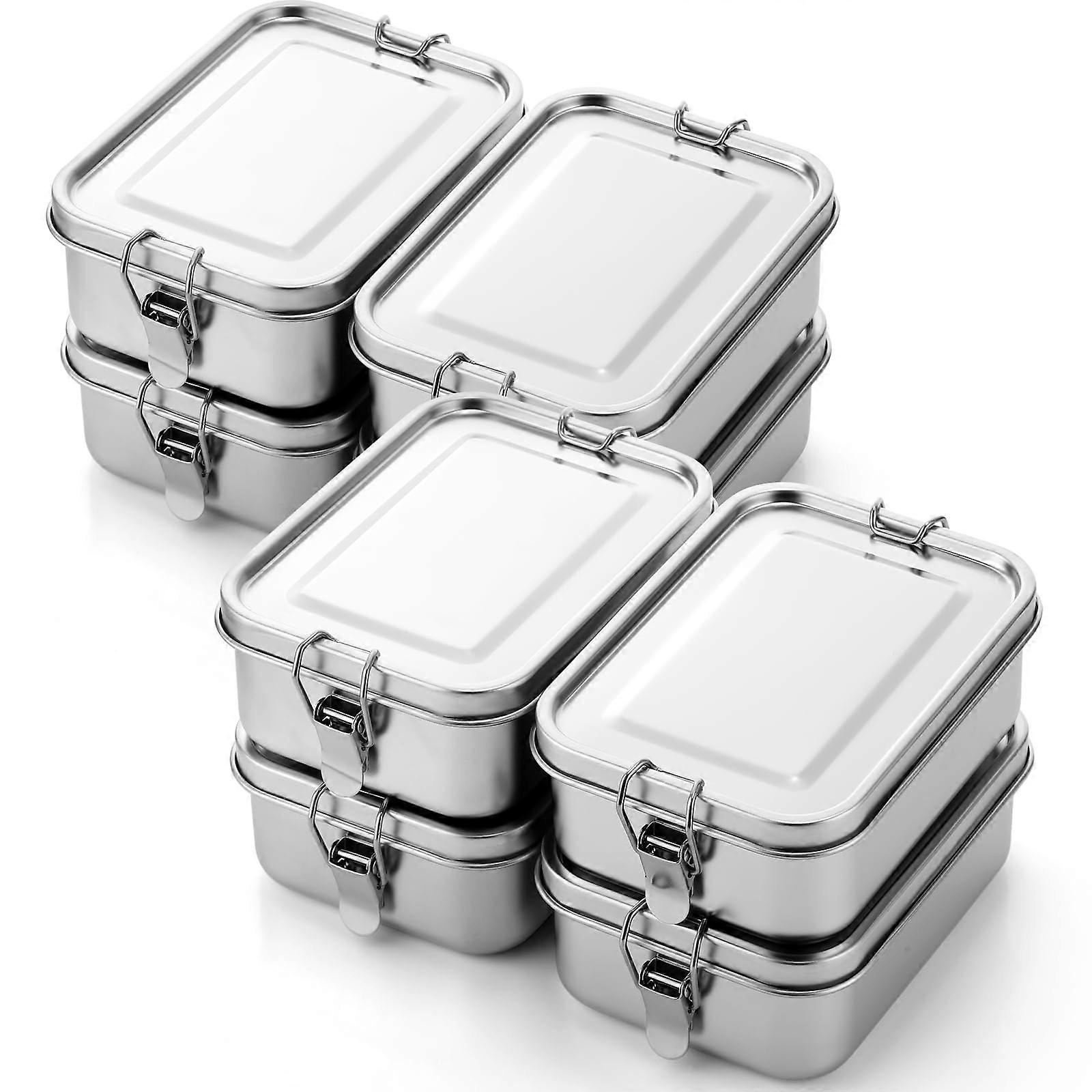 8 Pcs Stainless Steel Bento Box for Work Lunch Storage 850ml