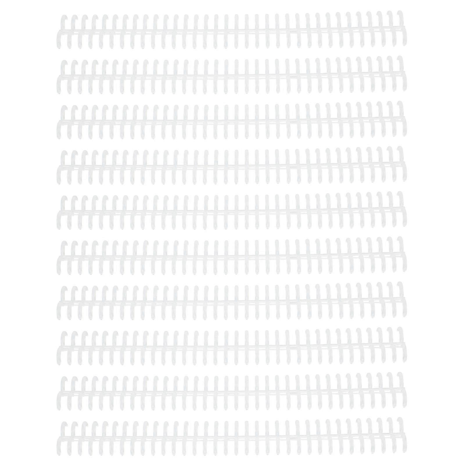 10PCS 34 Hole Binding Spine Plastic Split Loose Leaf Rings Detachable Binding Loop 12mm Diameter