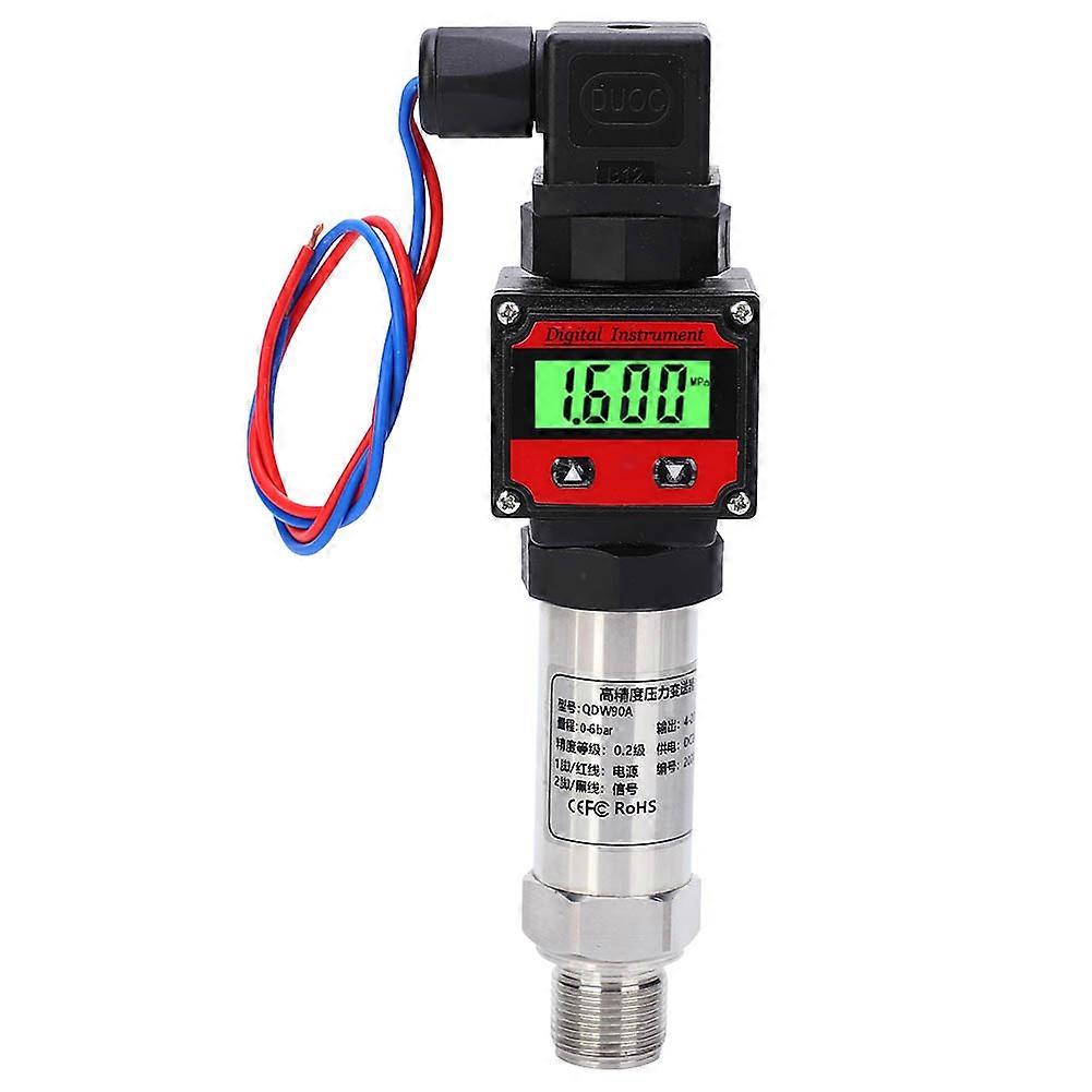 Diffusion Silicon Pressure Transmitter Sensor W/Digital LCD High Accuracy 24V DC 4‑20mA