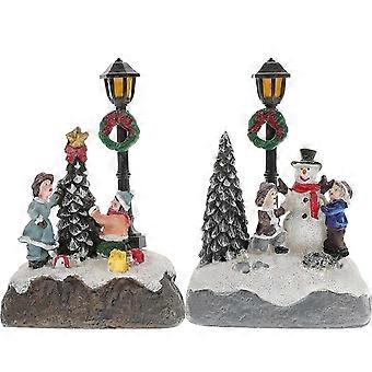 2Pcs Christmas Resin Adornment Creative Desktop Decor Unique Home Ornament
