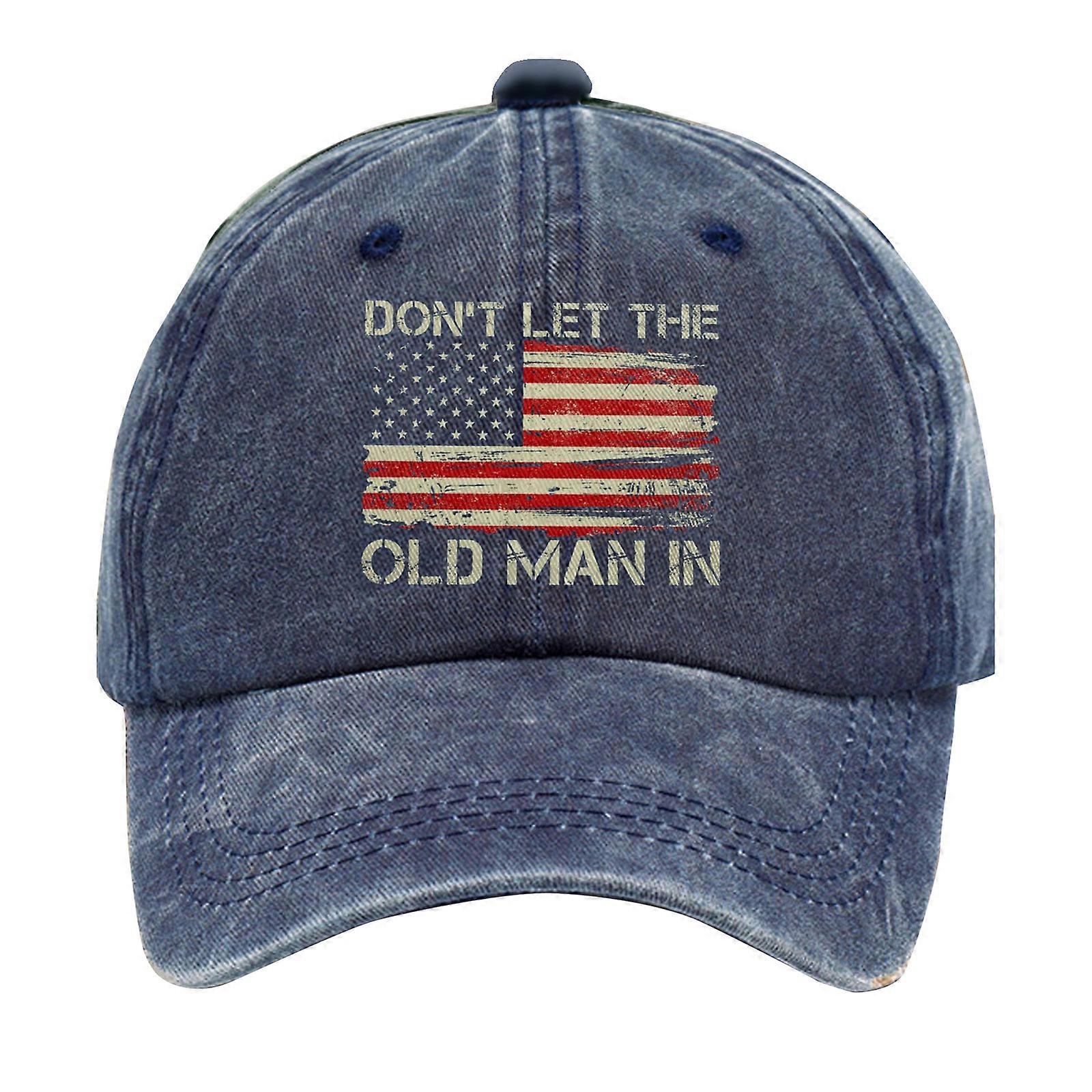 מושך את העין דגלי ארה"ב מודפסים כובעי בייסבול להתאים את גודל הראש כובע היפ הופ רכיבה על אופניים טיפוס נסיעות כובע למבוגרים יוניסקס כחול כהה