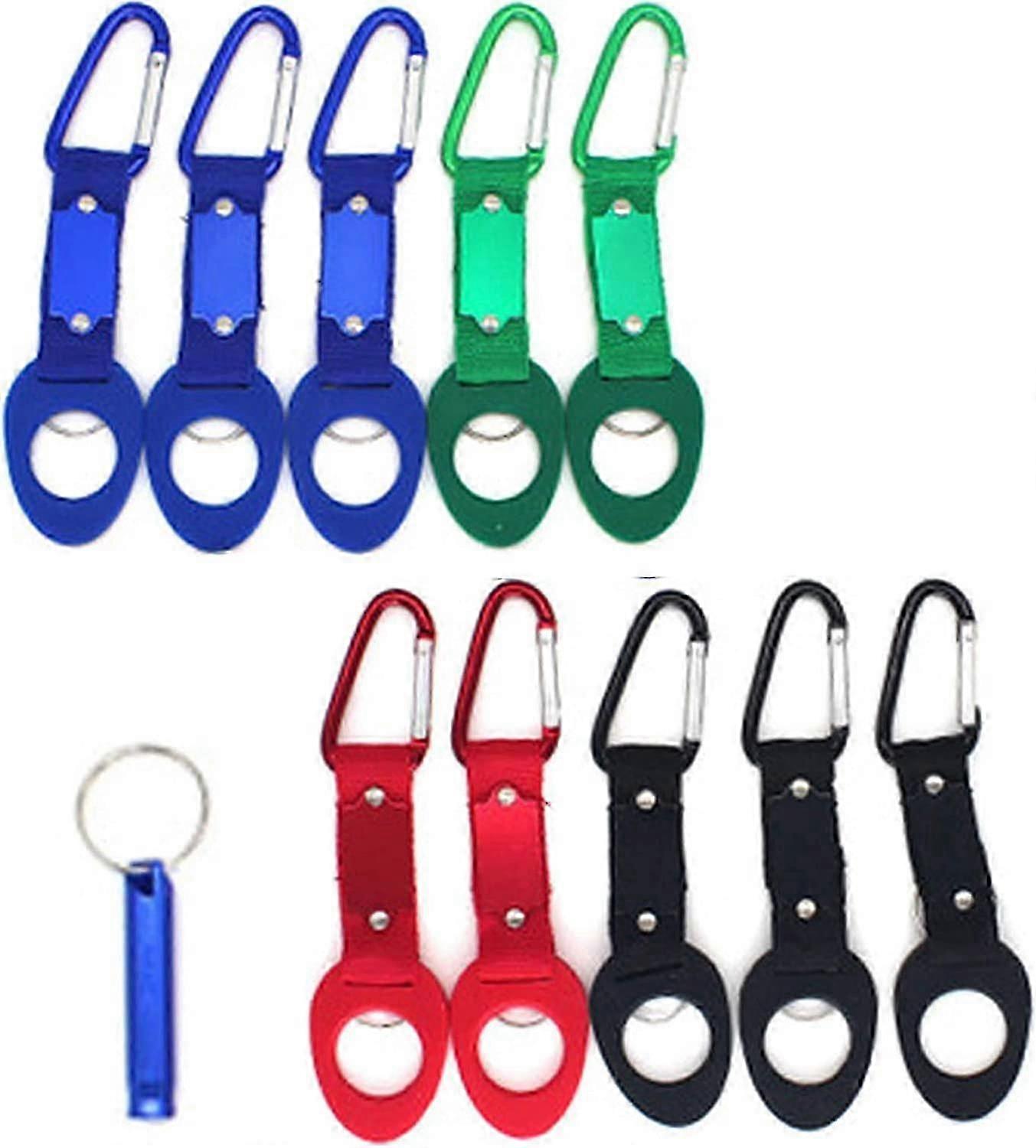 10 Pcs Water Bottle Hook Buckle With 1 Whistle Silicone Bottle Holder With Carabiner Bottl-2025