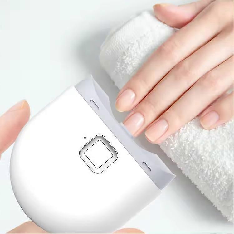 LED Light Nail Scrap Storage with Fast Automatic Electric Nail Clipper USB-C Charged for Adults in White