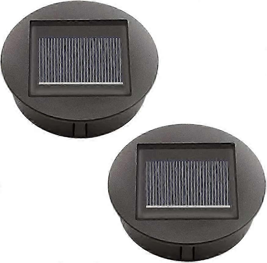 2 Pack Solar Lights Replacement with LED Solar Panel Replacement Cover Outdoor Lighting Garden Decor
