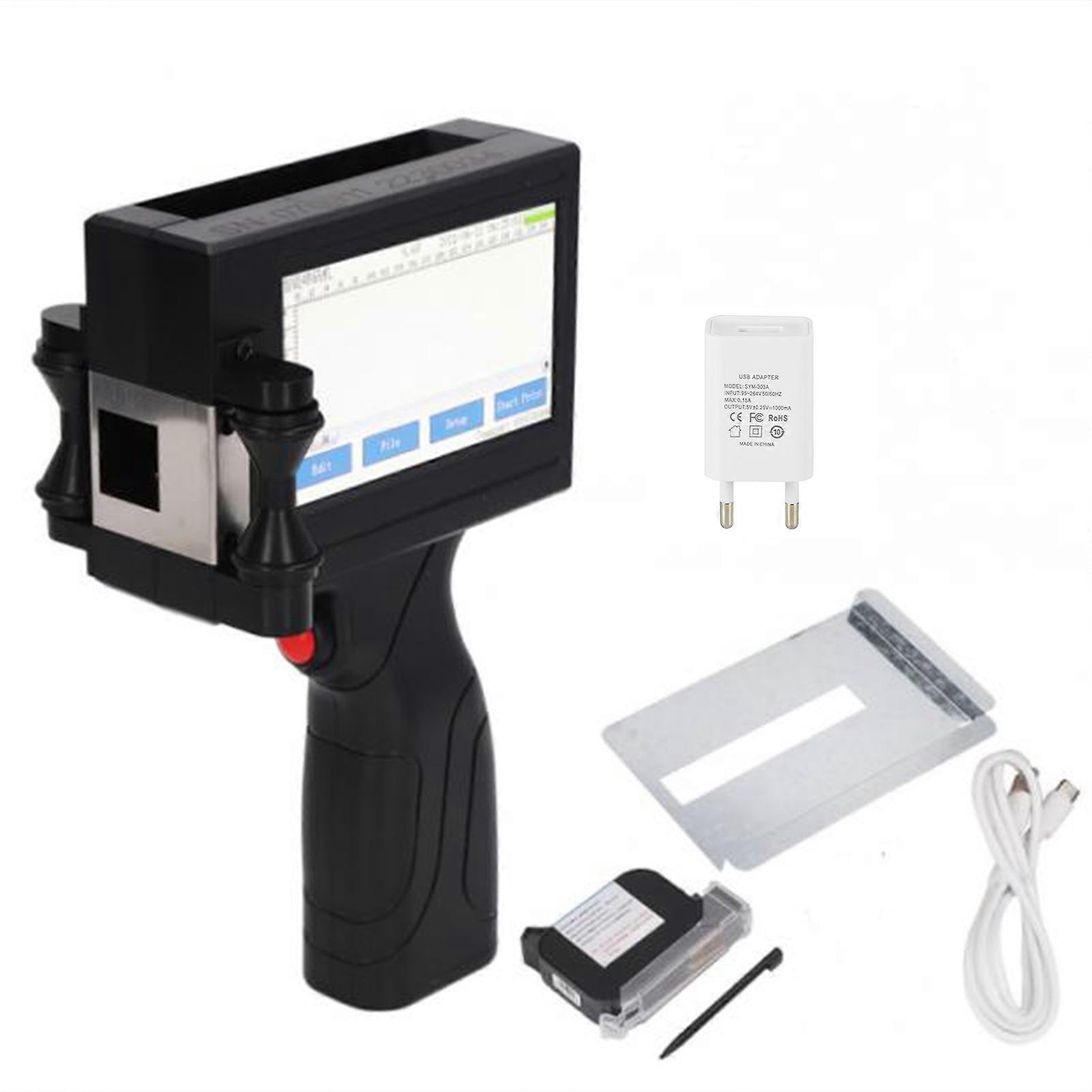 Handheld Inkjet Printer Gun Portable Intelligent with LED Touch Screen 12.7mm