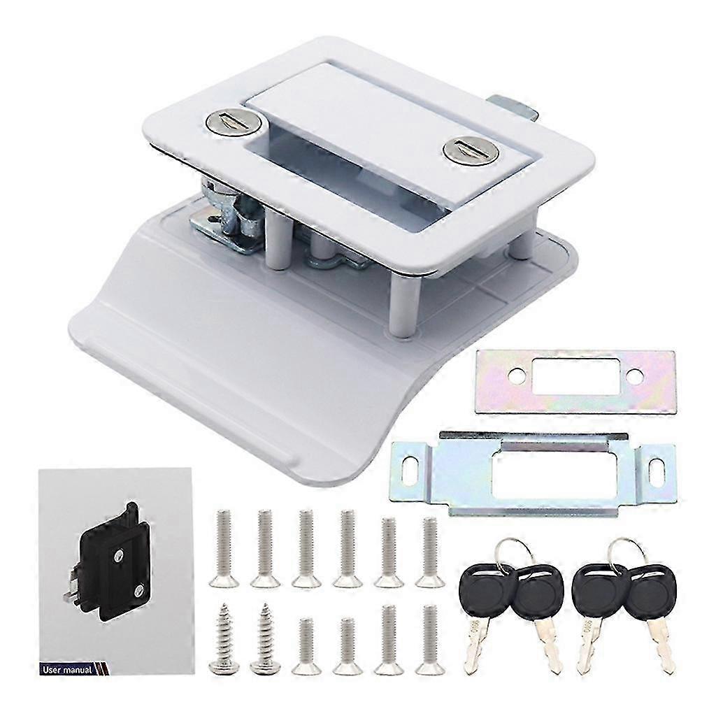 White Anti-thieft Button Latch Cabinet Door Catch Cupboard Locks for RV Yacht-Caravan