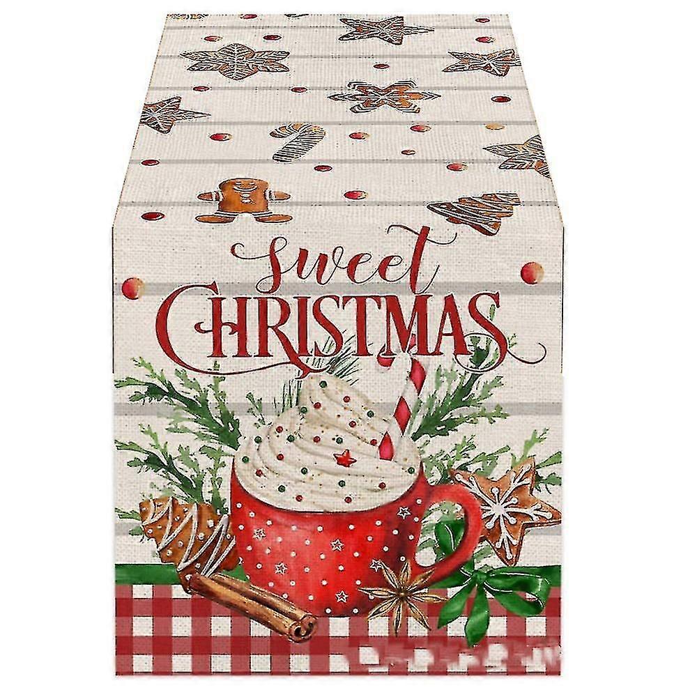 Christmas Table Flag - Linen Table Mat For Festive Decoration