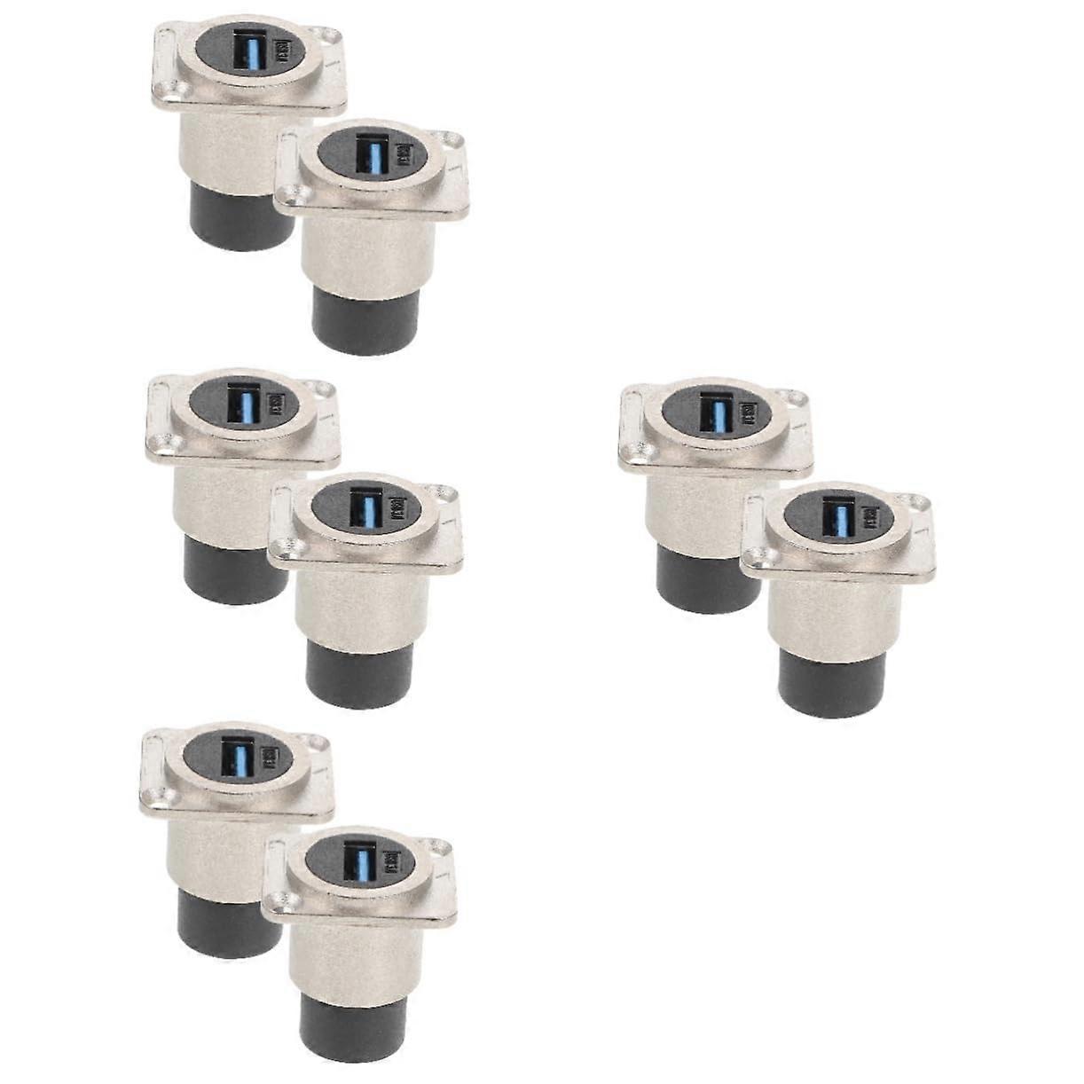4sets 3.0 Panel Mount Connector Adapter Uv Protection AntiAging 2.0 Compatible Ip67 Water Compliant SpaceSaving Design 2pcs4