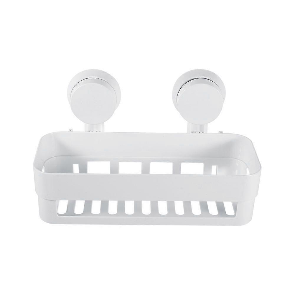 Bathroom Corner Wall Storage Organizer Shower Shelf Basket Sucker Rack White