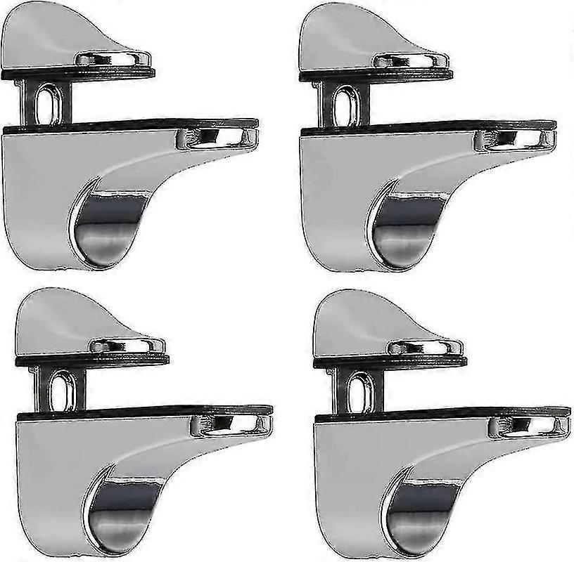 Adjustable Glass Shelf Bracket, 4 Pcs Glass Shelf Bracket, Wall Mounted Glass Clamp, Glass Shelf Bracket, For Glass Shelf