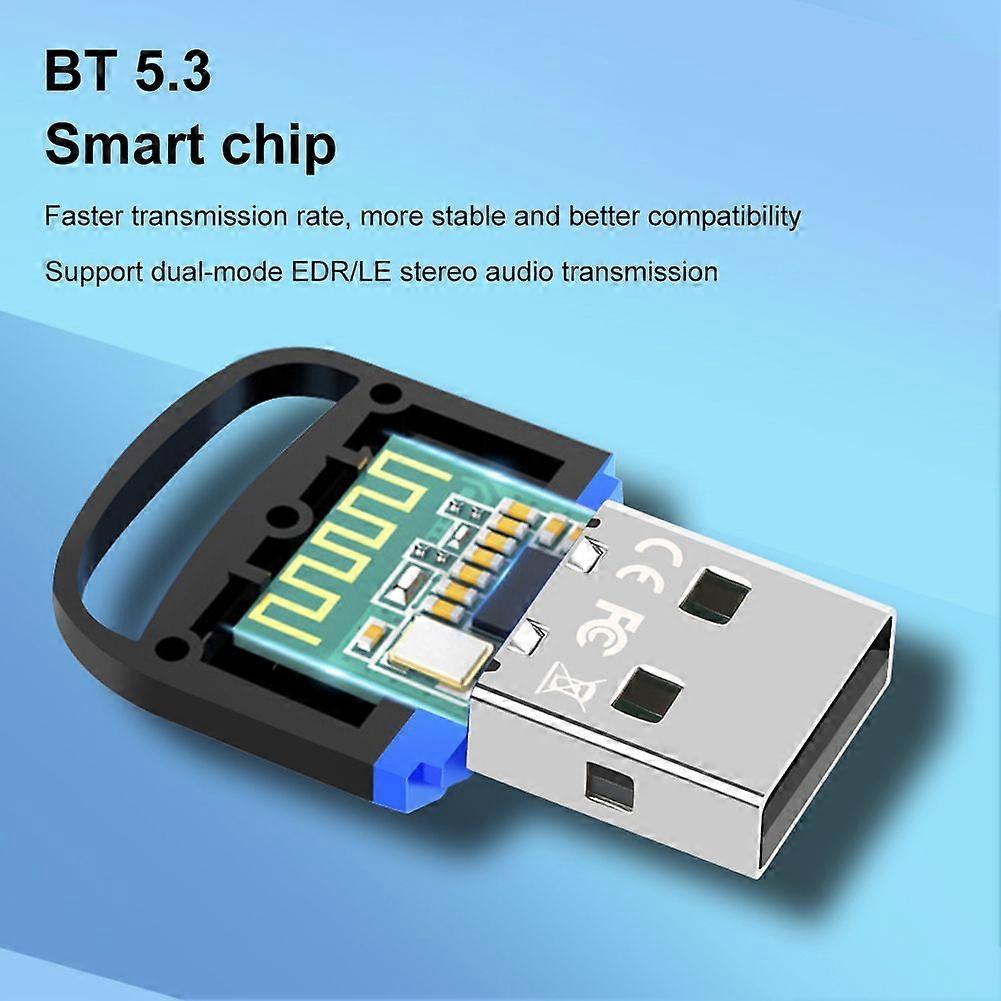 Bluetooth 5.3 Wireless USB Adapter Transmitter Receiver Support Windows 8.1 Win10 Win11 for Mobile Phone/Computer/Game Controler