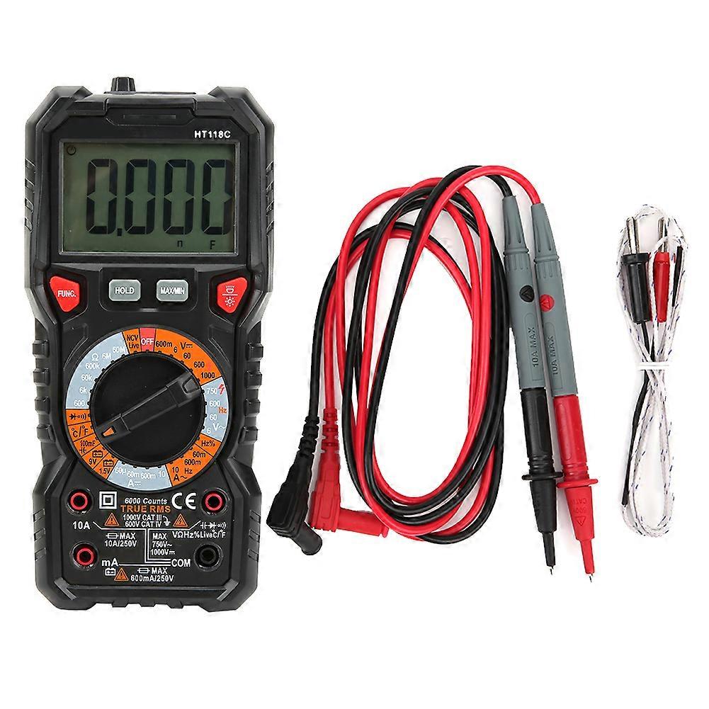 Multimeter Meter 6000 Count Digital Automatic Range True Effective Value Ammeter HT118C