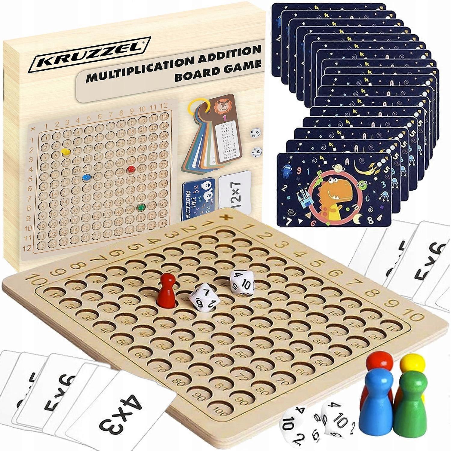 Multiplication Table Board Game Educational Logical Learning Counting 12x12