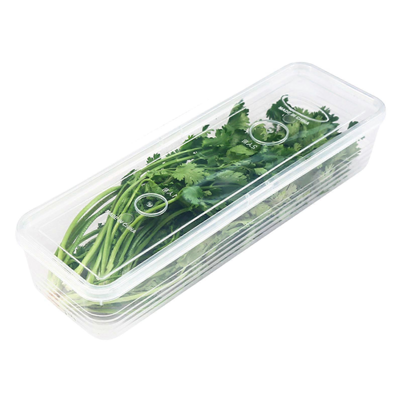 Long Rectangular Sealable Plastic Storage Box For Freshness Preservation In Kitchen Cabinets And Refrigerators