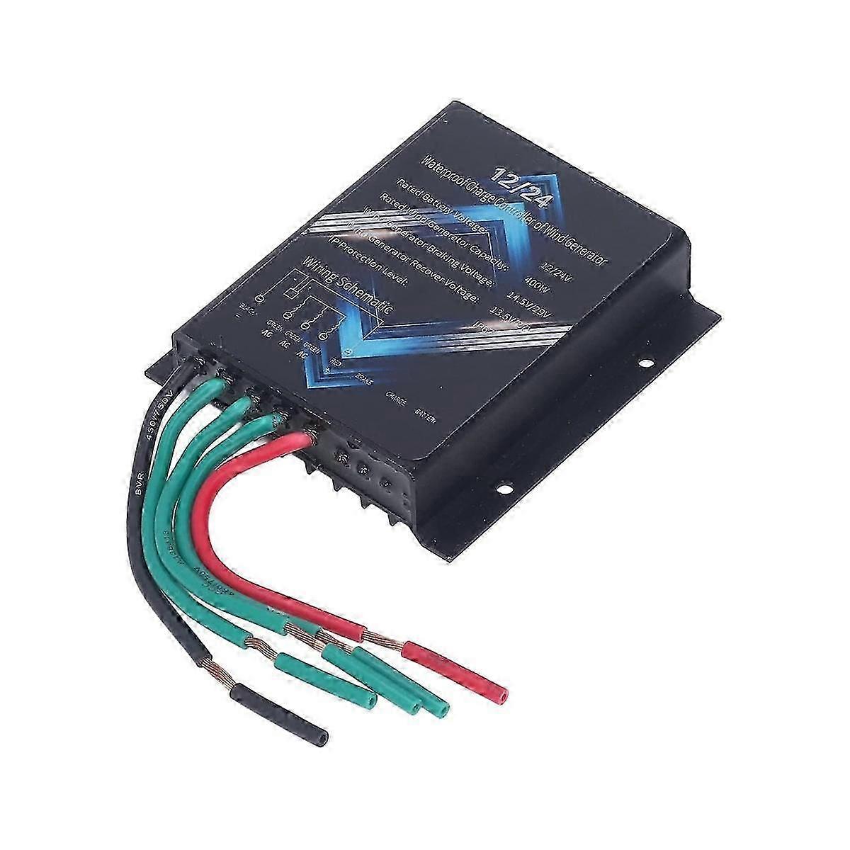 Wind Turbine Charge Controller, 400W 12V 24V Mini Wind Turbine Generator Controller IP67 Waterproof