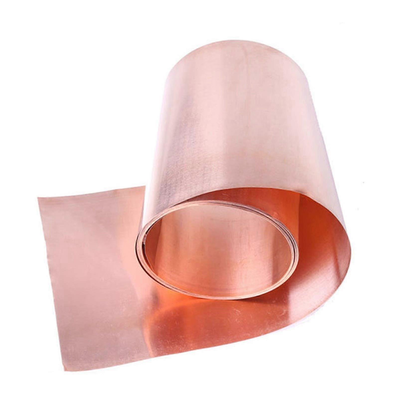 T2 Pure Copper Metal Strip 1m 0.5mm 0.8mm 1.0mm Thick Conductive Grounding Foil Rolls for Electrical Applications