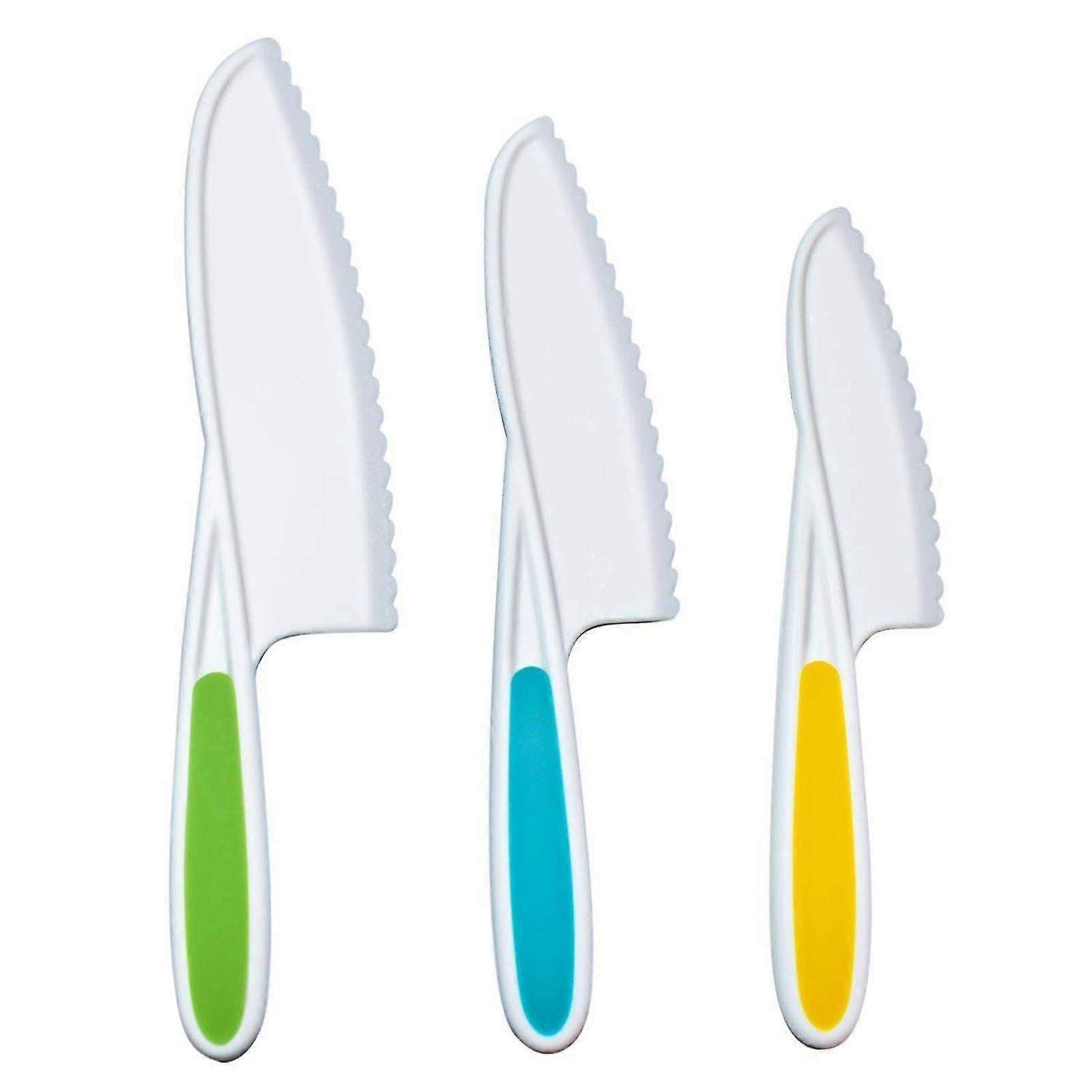 Kids Safe Plastic Nylon Knife,3-piece Kid Friendly Knives