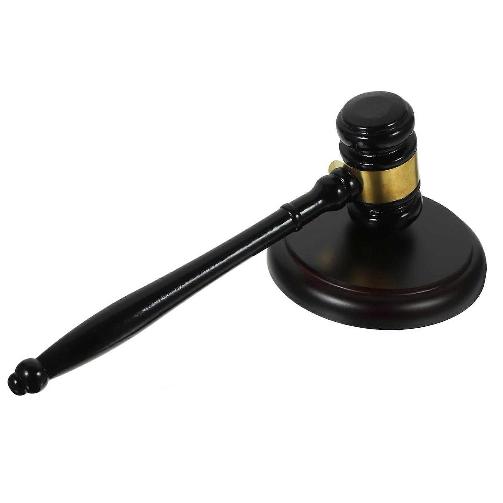2pc Auction Hammer Set Wooden Gavel  Base for Judge Lawyer or Auction Use Hammer for Auctions and Courtroom Settings