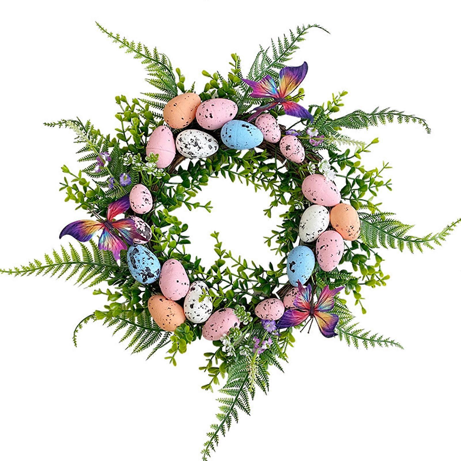 Colorful Spring Floral Wreath Ornament Beautiful Easter Flower Rings Decor Versatile Decoration for School and Home Use