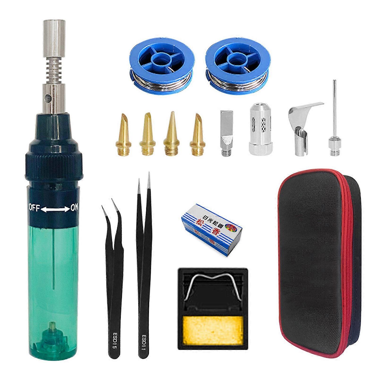 Multipurpose 16 In 1 Gas Soldering Iron Tool Cordless Butanes Torch Pen Set for Professional and Hobbyist Welding Needs