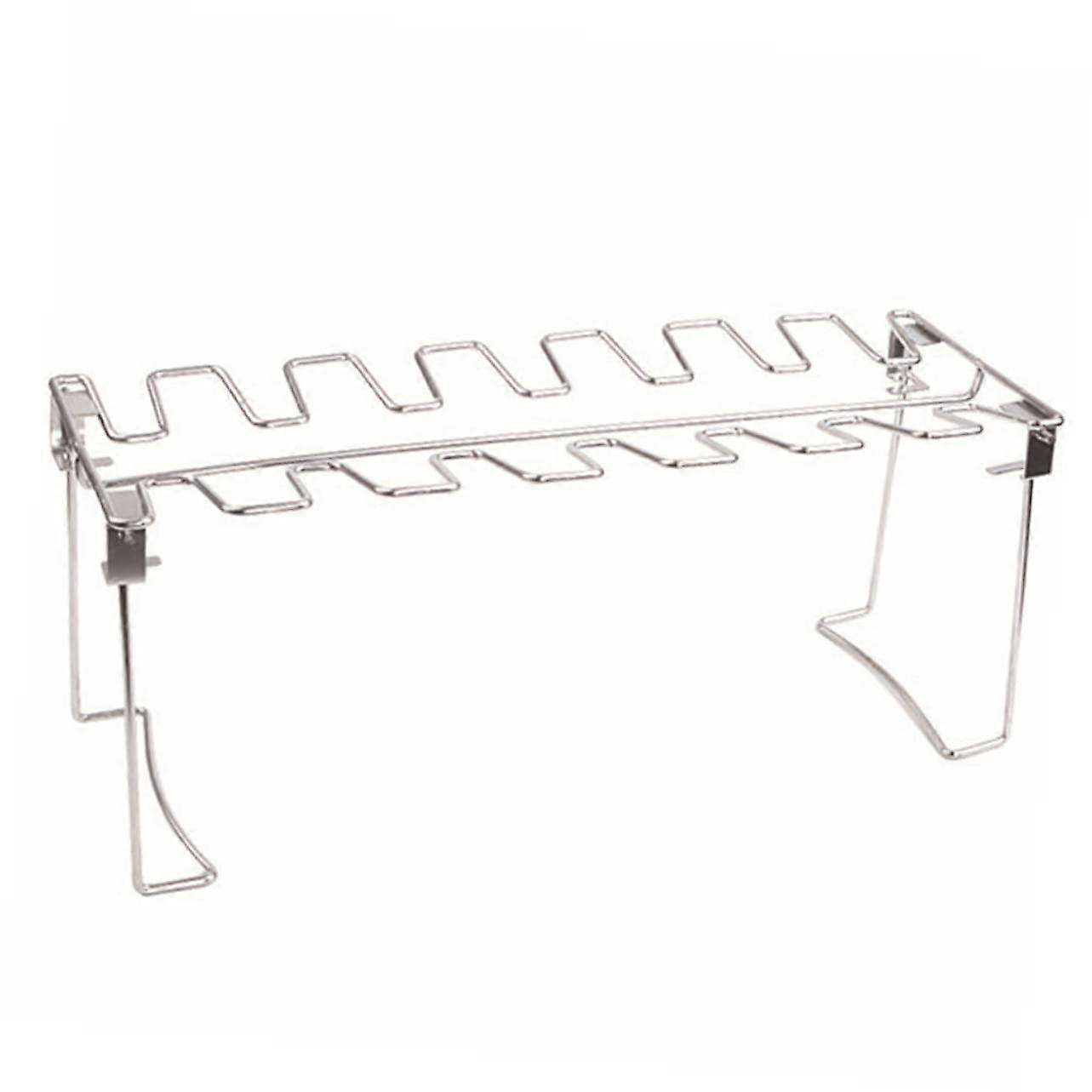 Stainless Steel Rotisserie Frame with Chicken Rack for Drumsticks BBQ